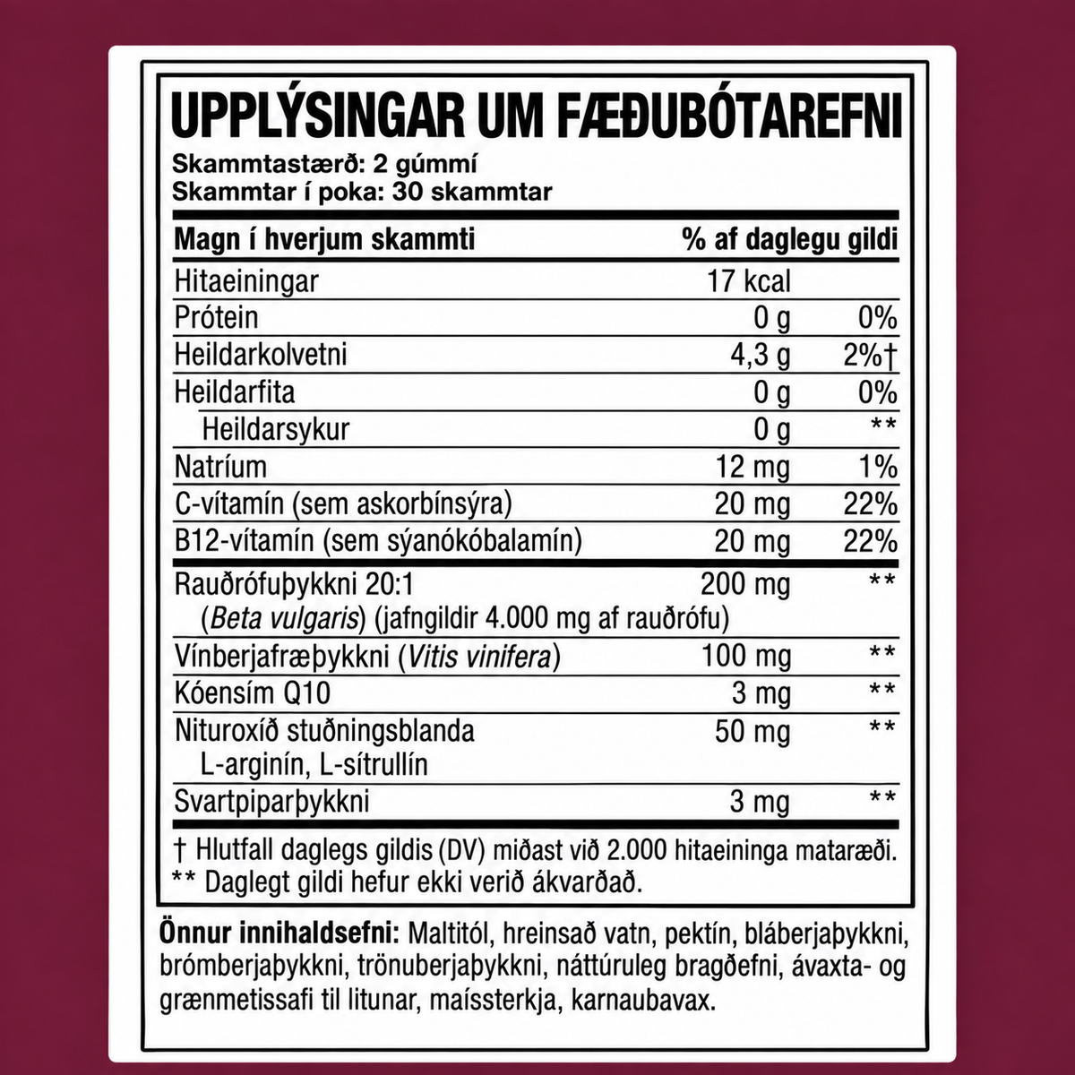 Ylur Rauðrófugúmmí